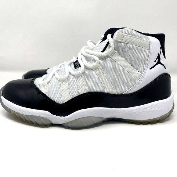 Nike Air Jordan 11 Concord Mens 11 Black Patent Leather Iconic Sneakers 2011 EUC - Picture 4 of 13
